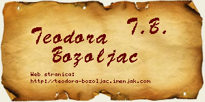 Teodora Bozoljac vizit kartica